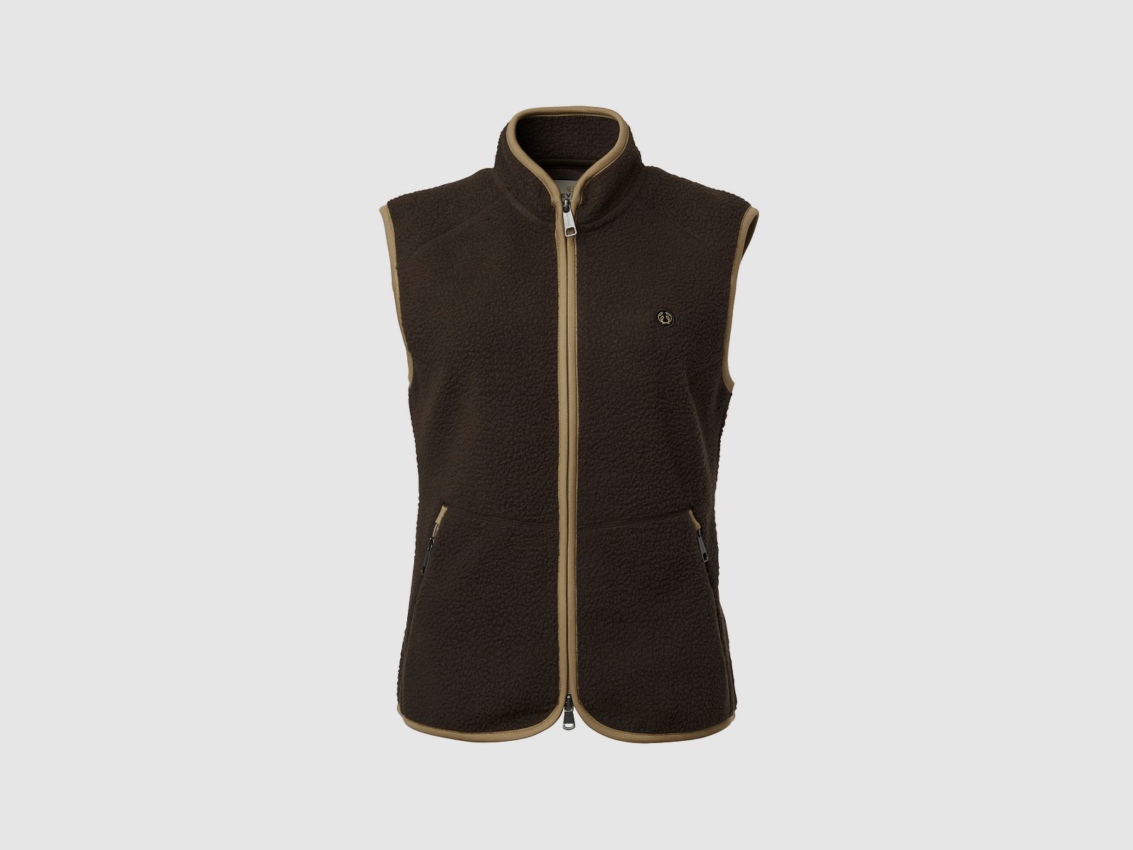 Chevalier Pax Light Pile Vest Women Leather Brown 46W
