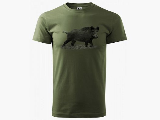 Wild Zwijn T-Shirt Groen - Logo 4