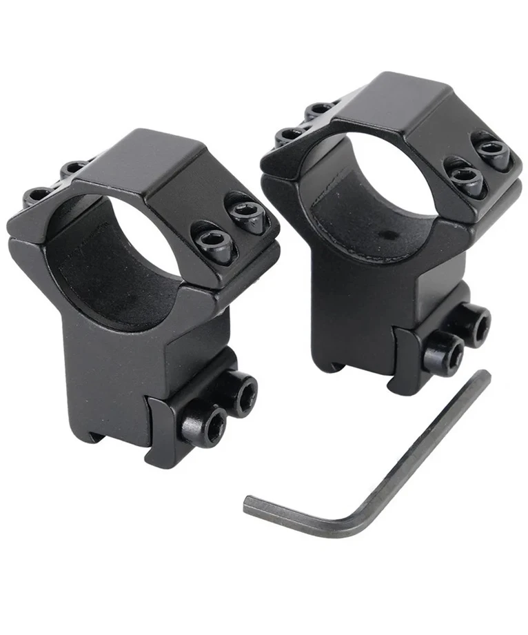 Montaż do lunety dwuczęściowy Genetic wysoki 1″ szyna 11 mm dovetail, kołek stopujący