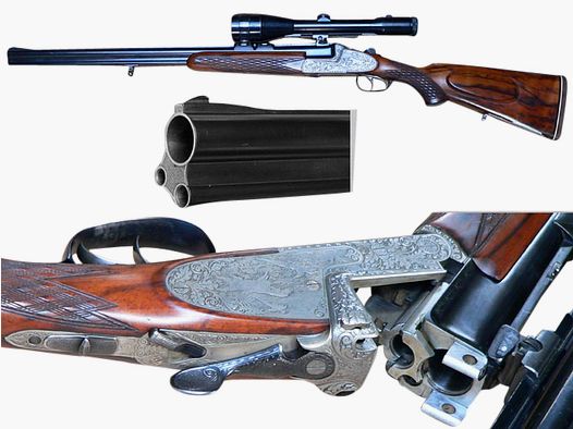 Ferlacher Bockdrilling, cal. 7x65R, 12/70, .22Hor.