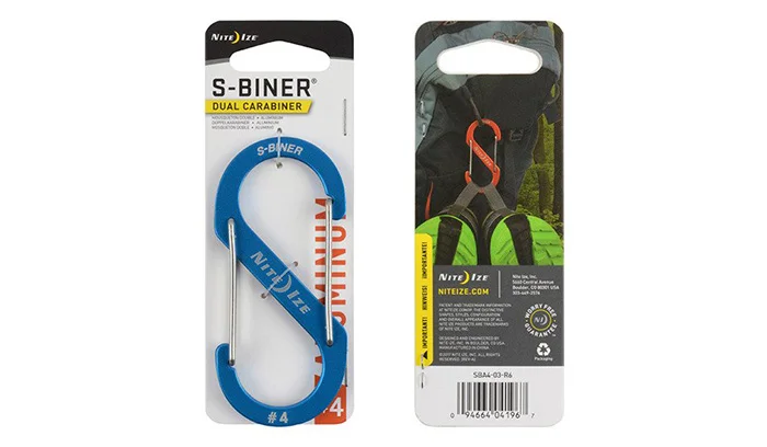 Nite Ize S-Biner aluminium dubbele karabiner #4 – Blauw – SBA4-03-R6, afbeelding 1 van 2
