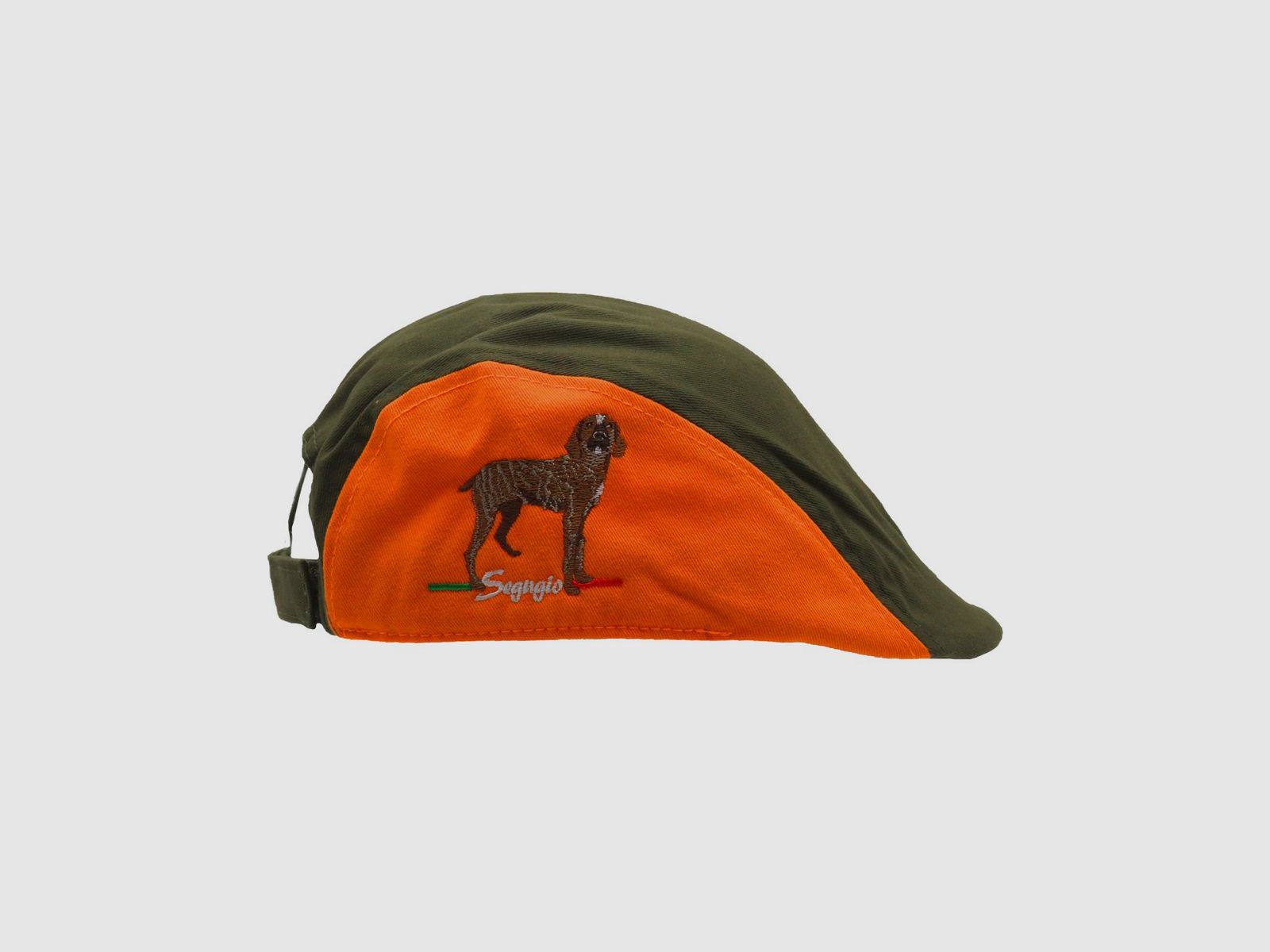 Grüne und orange hochsichtbare Kappe mit Maremma-Stickerei, Bild 1 von 2