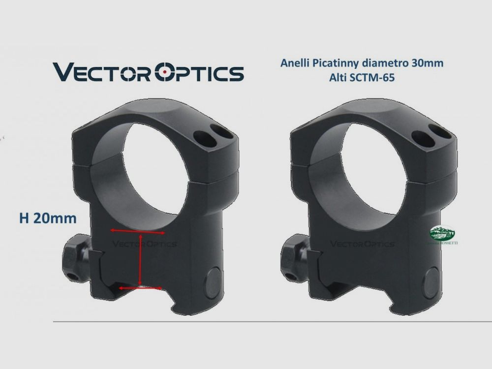 VECTOR OPTICS Picatinny-Ringe Durchmesser 30mm hoch SCTM-65