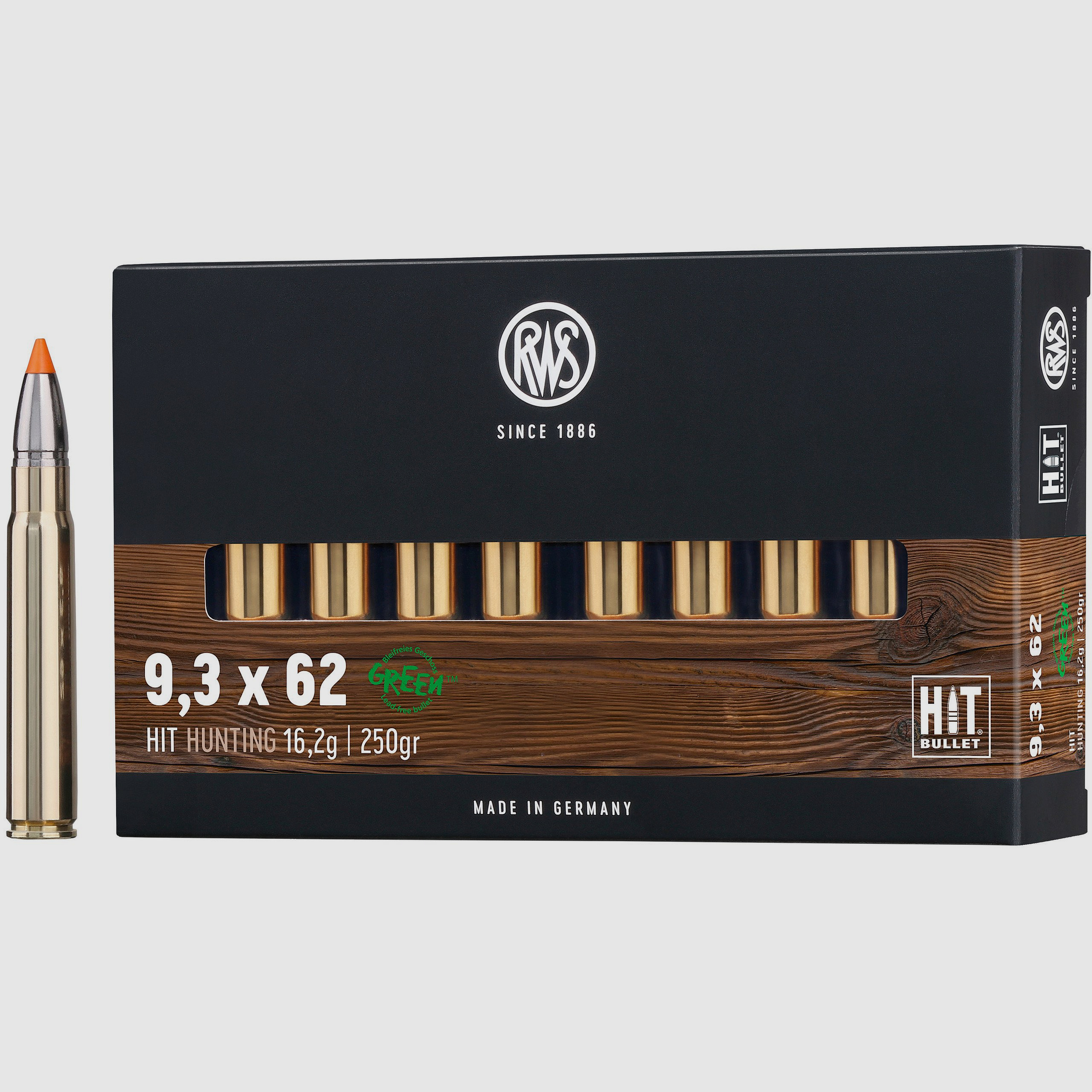 RWS naboje myśliwskie Hit 9,3x62. 250 grains