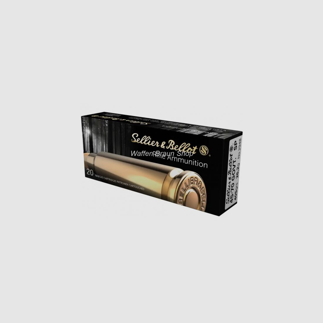 S+B .45/70 Gov. Teilmantel 26,2g/405grs 20 Stück