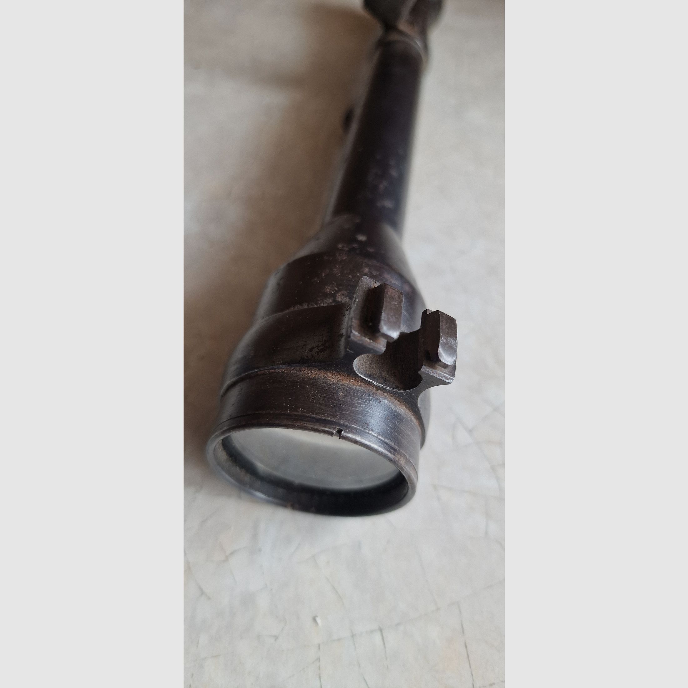 Historische scope Carl Zeiss Jena „Zielsechs“ (6x) – stalen barrel – WO2 / naoorlogs, afbeelding 2 van 10