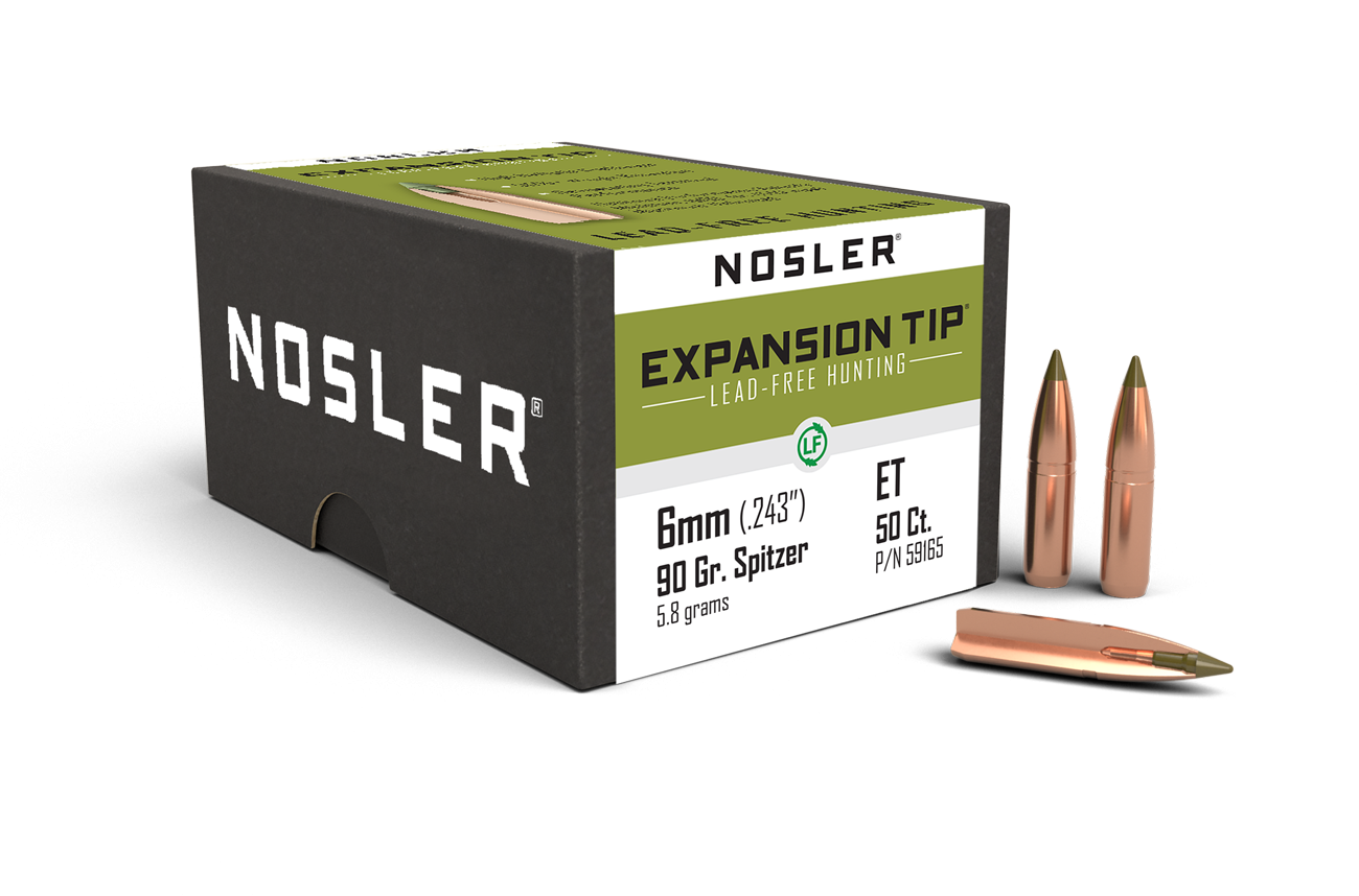NOSLER BULLET 6MM 90GR EXPANSION TIP