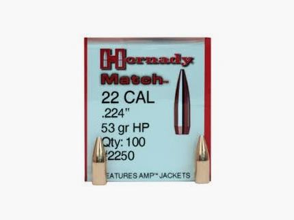 OGIVA HORNADY 5,6MM(224″) 53GR. HP MATCH