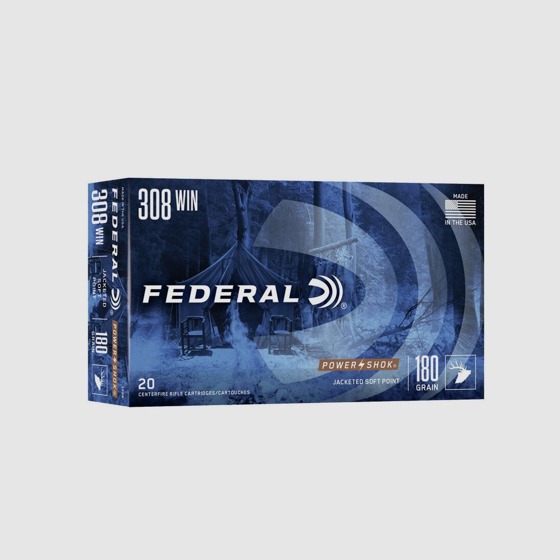 .308 Win FEDERAL POWER SHOK 180gr