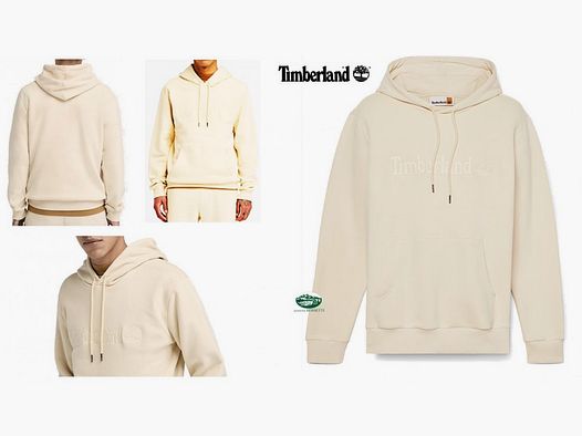 TIMBERLAND Felpa Hampton con cappuccio colore panna