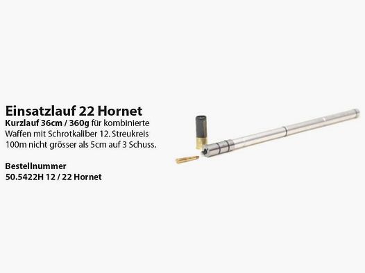 Wyss canna d'uso cal. 12 .22 Hornet