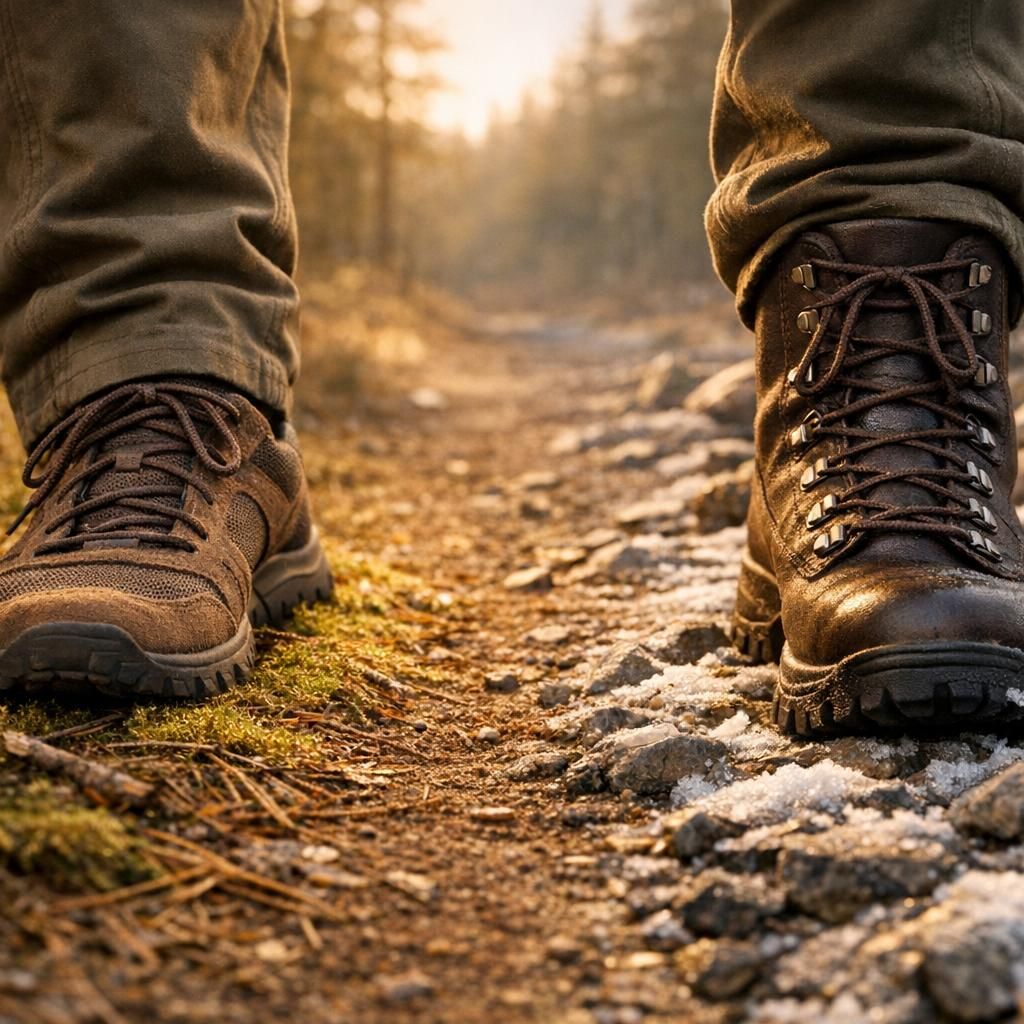 Leichte Jagdschuhe vs. schwere Stiefel