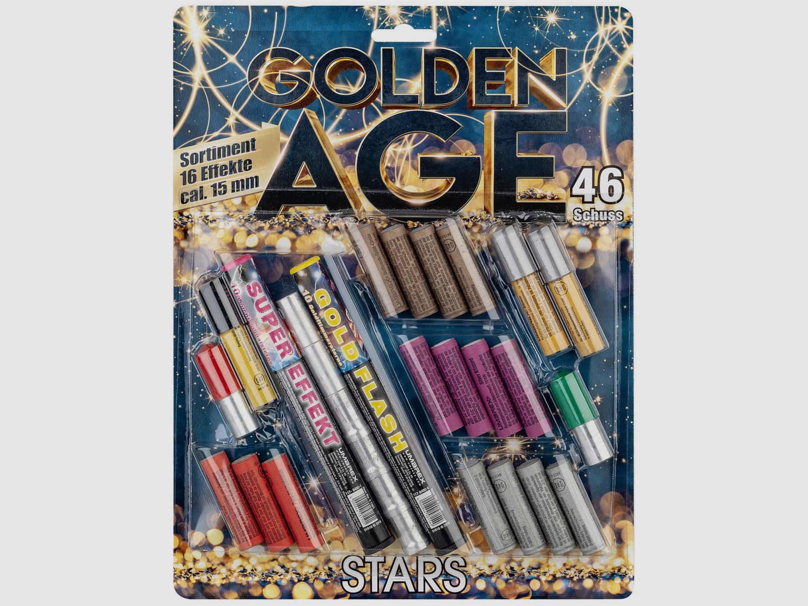 Umarex 4.1534 Golden Age Stars 15 mm, 46er Blister Pyro