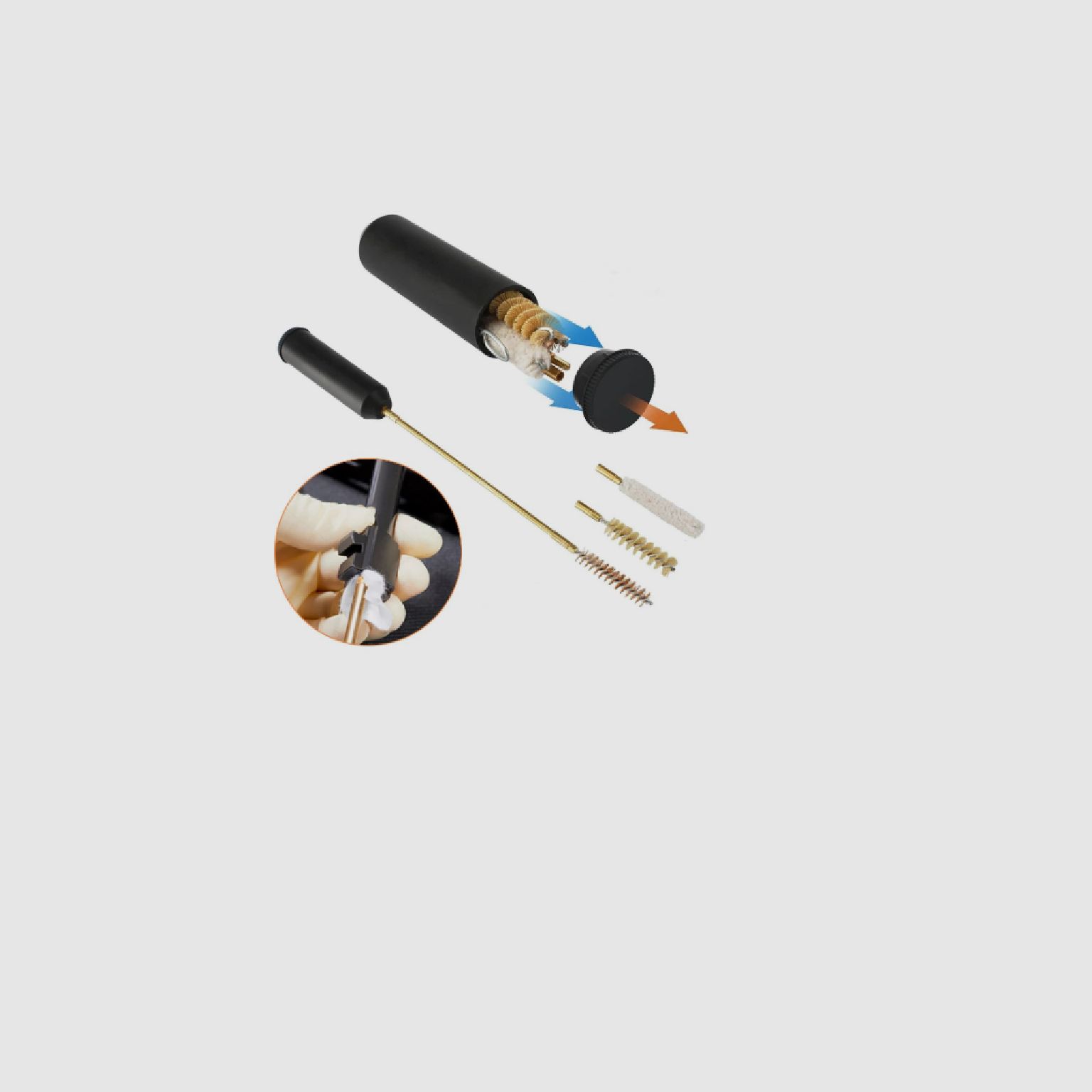 Wapenreinigingsset Kaliber .38 / 9 / .357 Cal