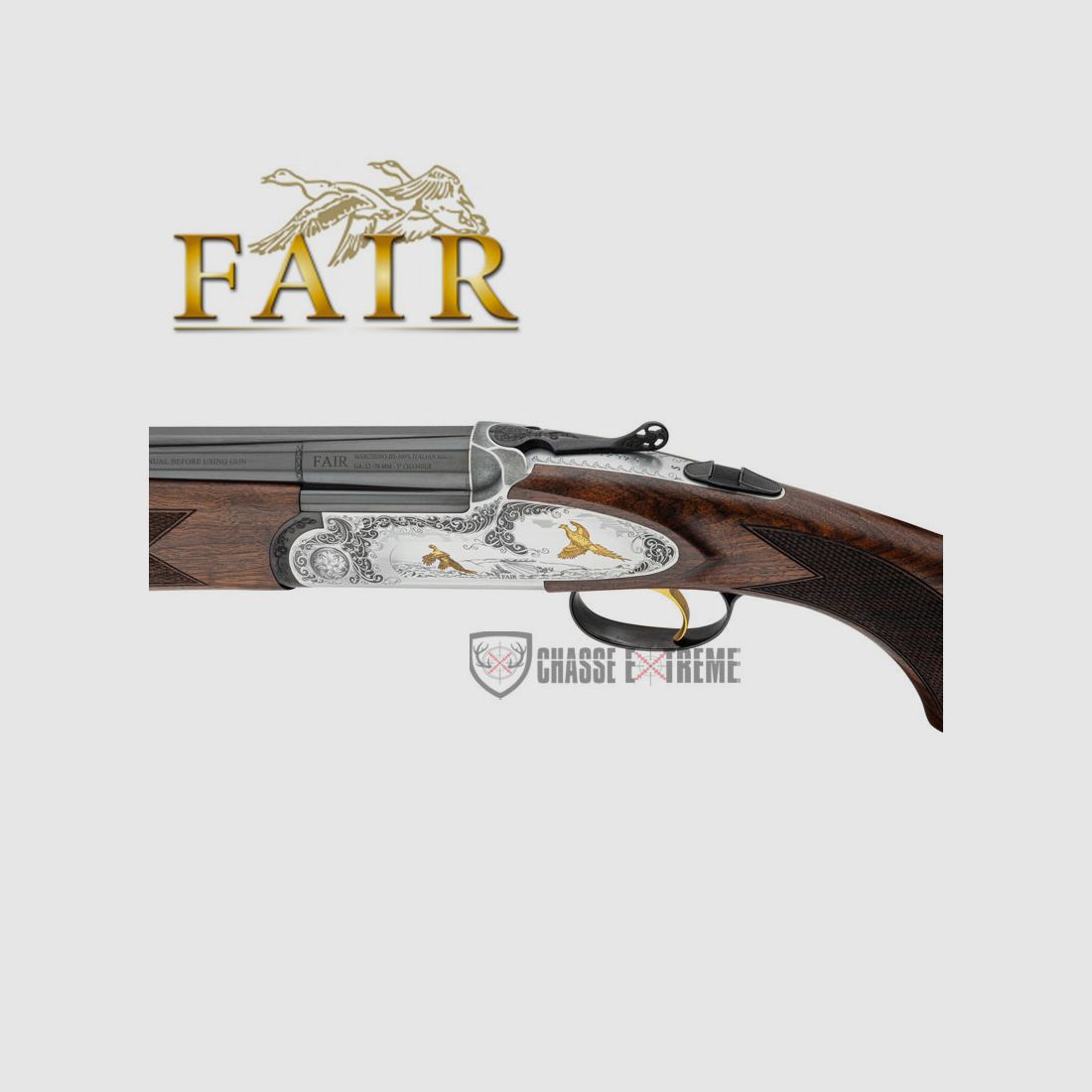 Bockdoppelflinte FAIR SLX 692 Gold Stahl 71cm Kal. 12/76, Bild 7 von 10