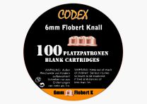 Codex blank cartridges - 6mm Flobert blank cartridges 100 pieces