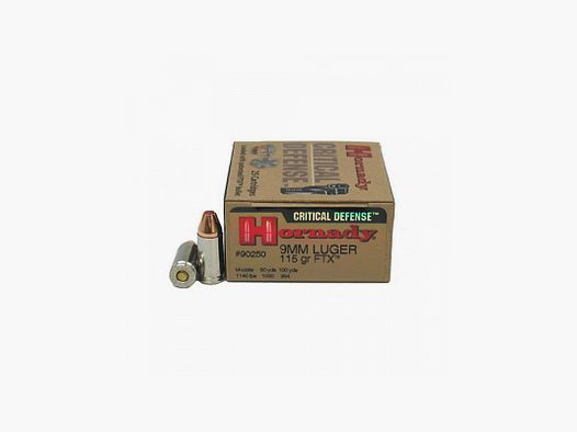 HORNADY 9 MM LUGER 115 GRS / 7,45 G CRITICAL DEFENSE 25 STK
