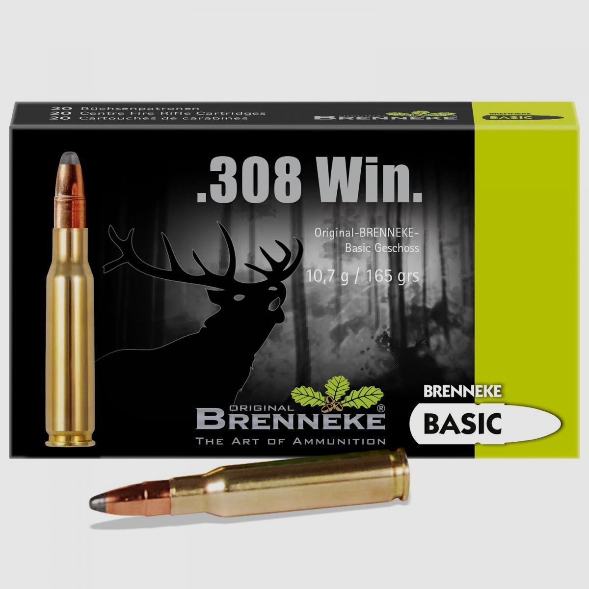 Brenneke .308 Win. 165GR Basic 20 patronen