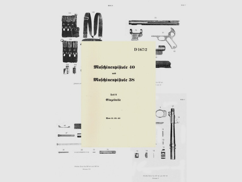 Nachdruck Dienstvorschrift zur MP 38 und 40 von 1942 Wehrmacht