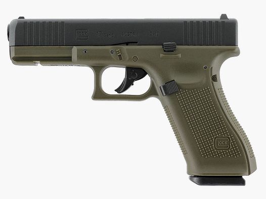 CO2 Softair Pistole Glock 17 Gen5 Battlefield Green Blow Back Metallschlitten Kaliber 6 mm BB (P18)