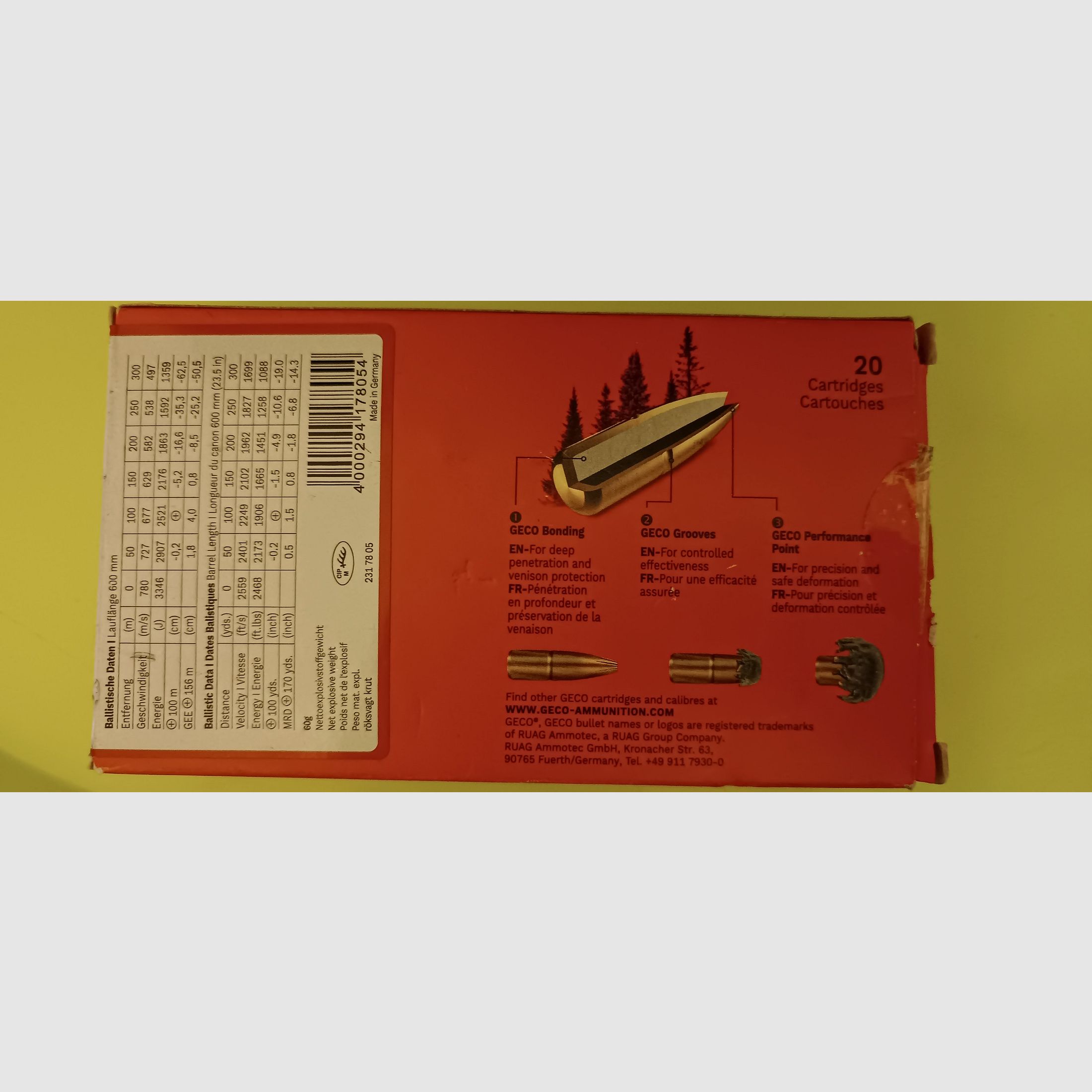 Geco Plus ammunition .308 Win.