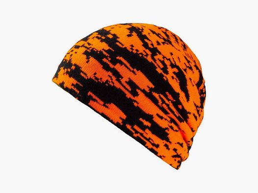 Parforce Wendestrickmütze Digitalcamo Orange/Oliv