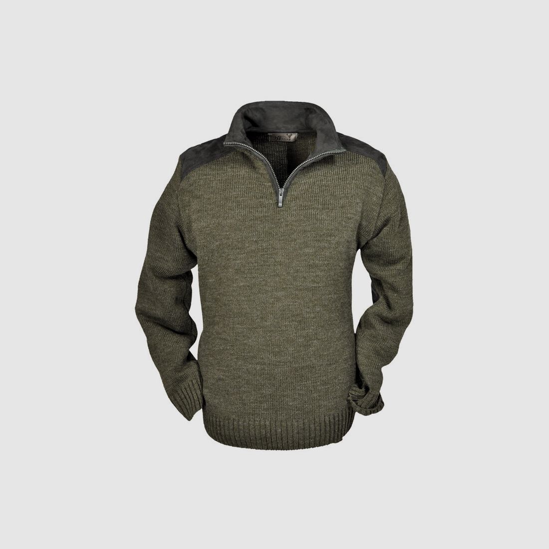 Overhues&Schüssler Troyer mit Stehkragen und Velourbesätzen