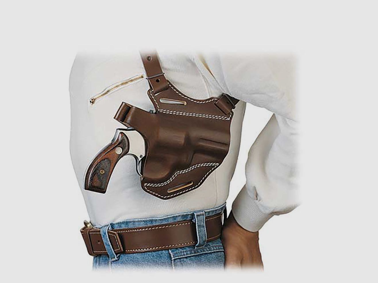 Gürtelholster / Schulterholster MULTI VARIO 5" Colt 1911/Goverment,Para Ordnance,S&W,Taurus PT,Springfield,Remington,Sig Sauer,Dan Wesson,Kimber,Les Baer,FN HP-Schwarz-Linkshänder