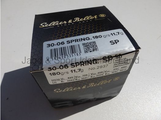 Sellier & Bellot - für Jagd & Schiesskino - SP (Teilmantel), 180grs