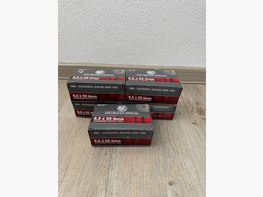 250 Schuss RWS Jaktmatch Special 6.5x55 100gr