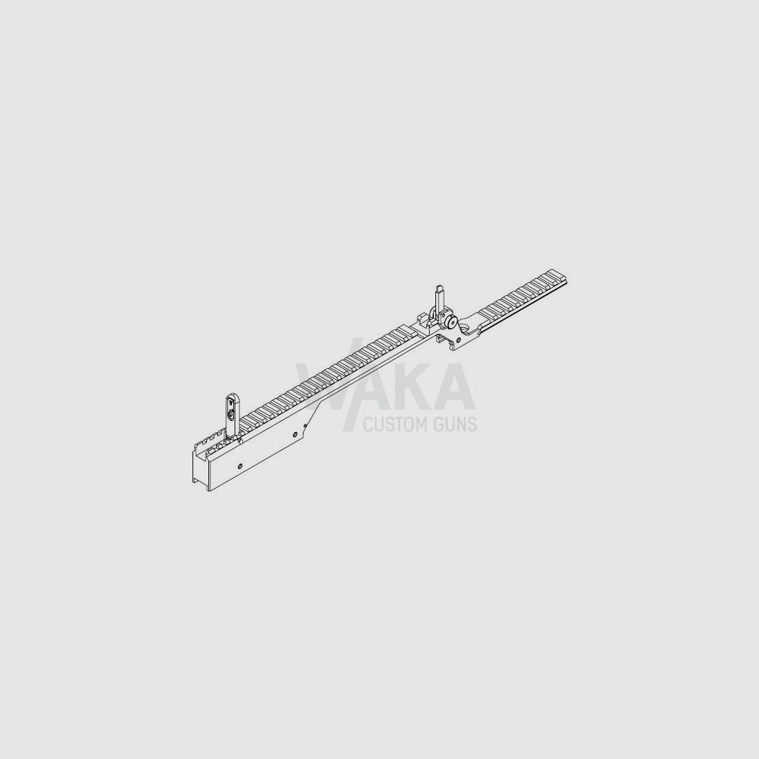 Rail de montage B&T NAR pour HK G36/G36K/HK243, avec viseur de secours, 2 rails