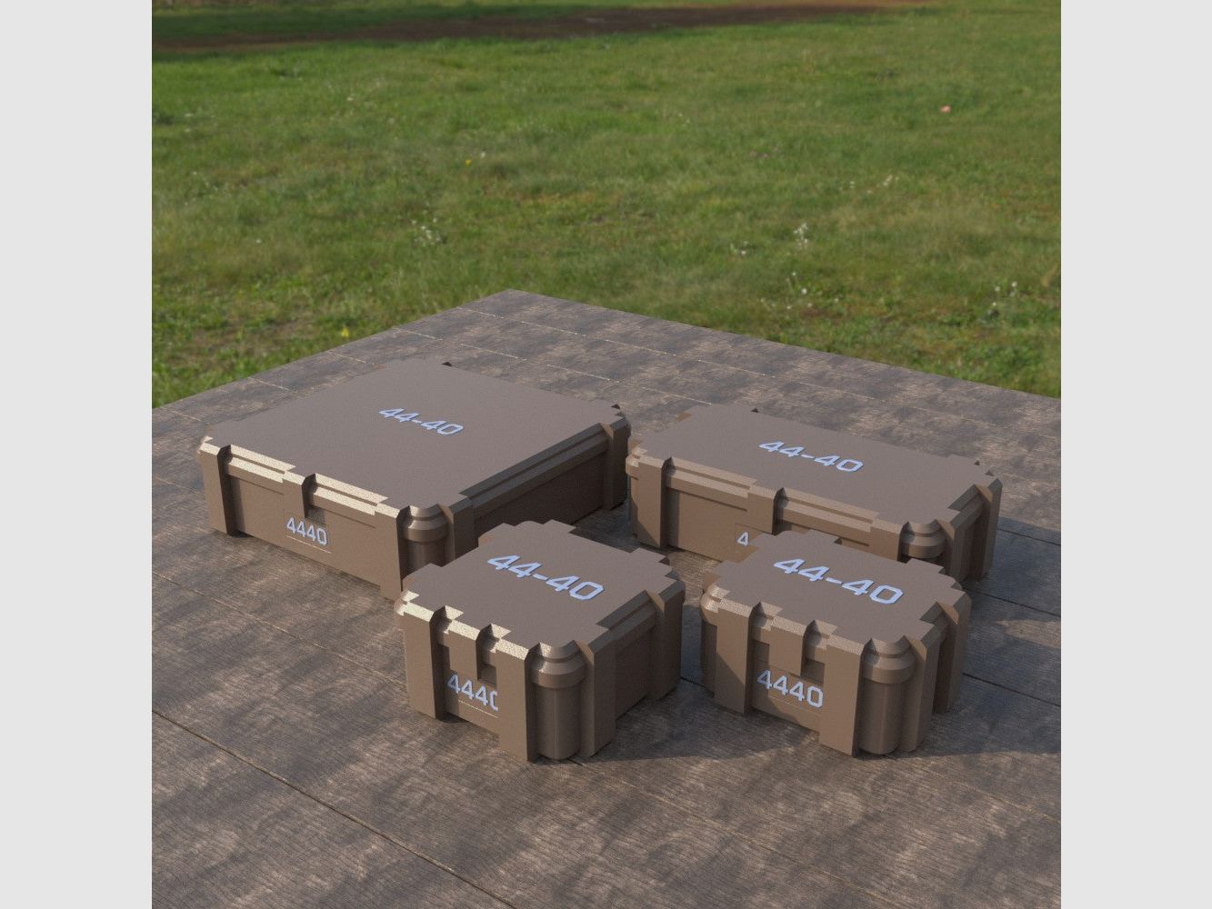 Filamelt Munitionsbox / Ammo Box .44-40 Winchester – Patronenbox ‘Klappdeckel’ – 20 / 25 / 50 / 100 Runden