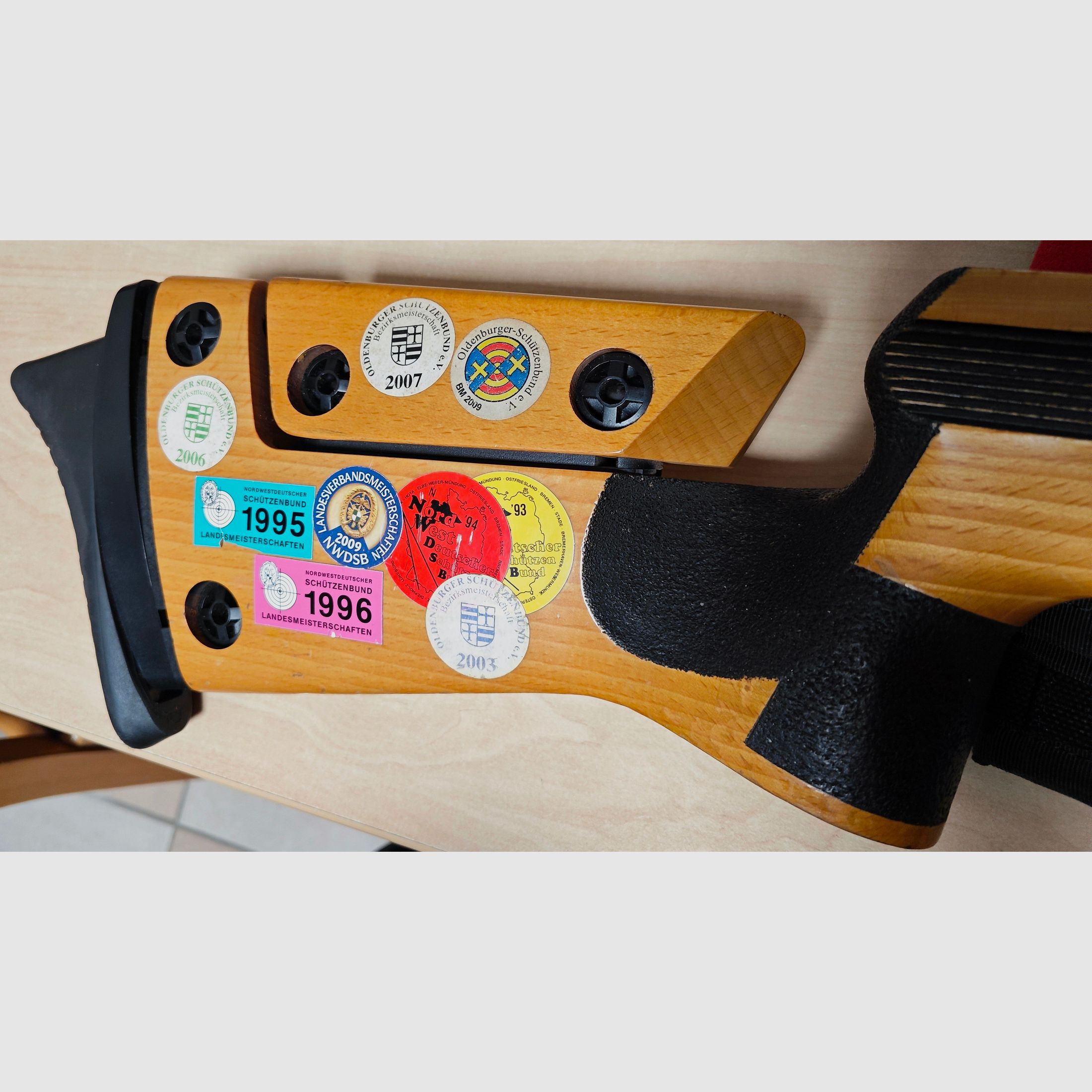 Gebruikte kolf van een Anschütz 1907