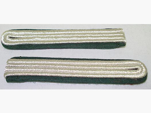 Schulterstück 2 streifig - silberfarbiges Metallgespinst