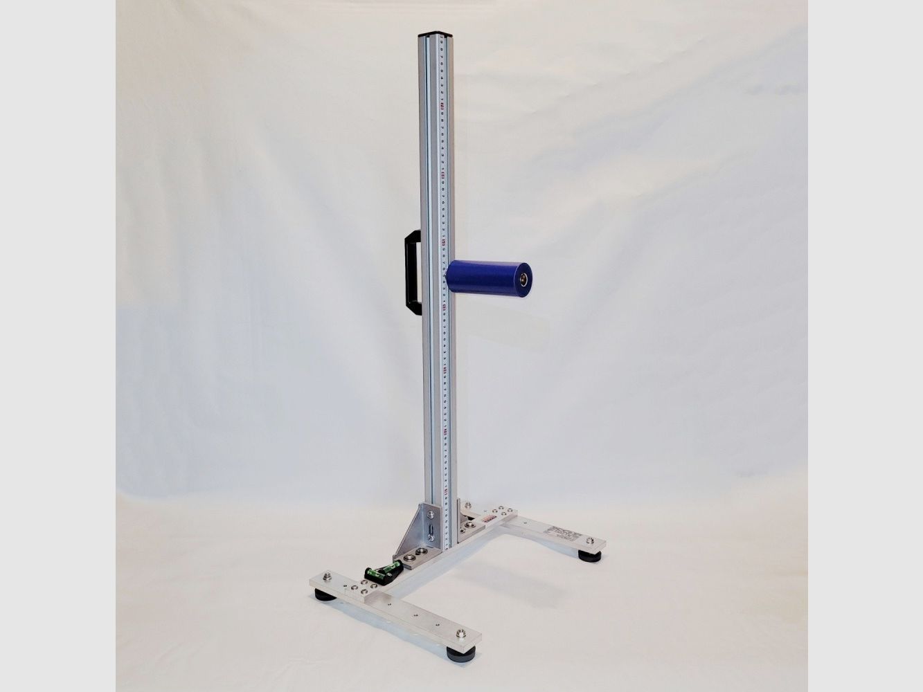 KGF Auflagestativ - Auflageständer Alu H-800-Pro mit Buchenholz-Auflage, Waage, Griff und Maßband