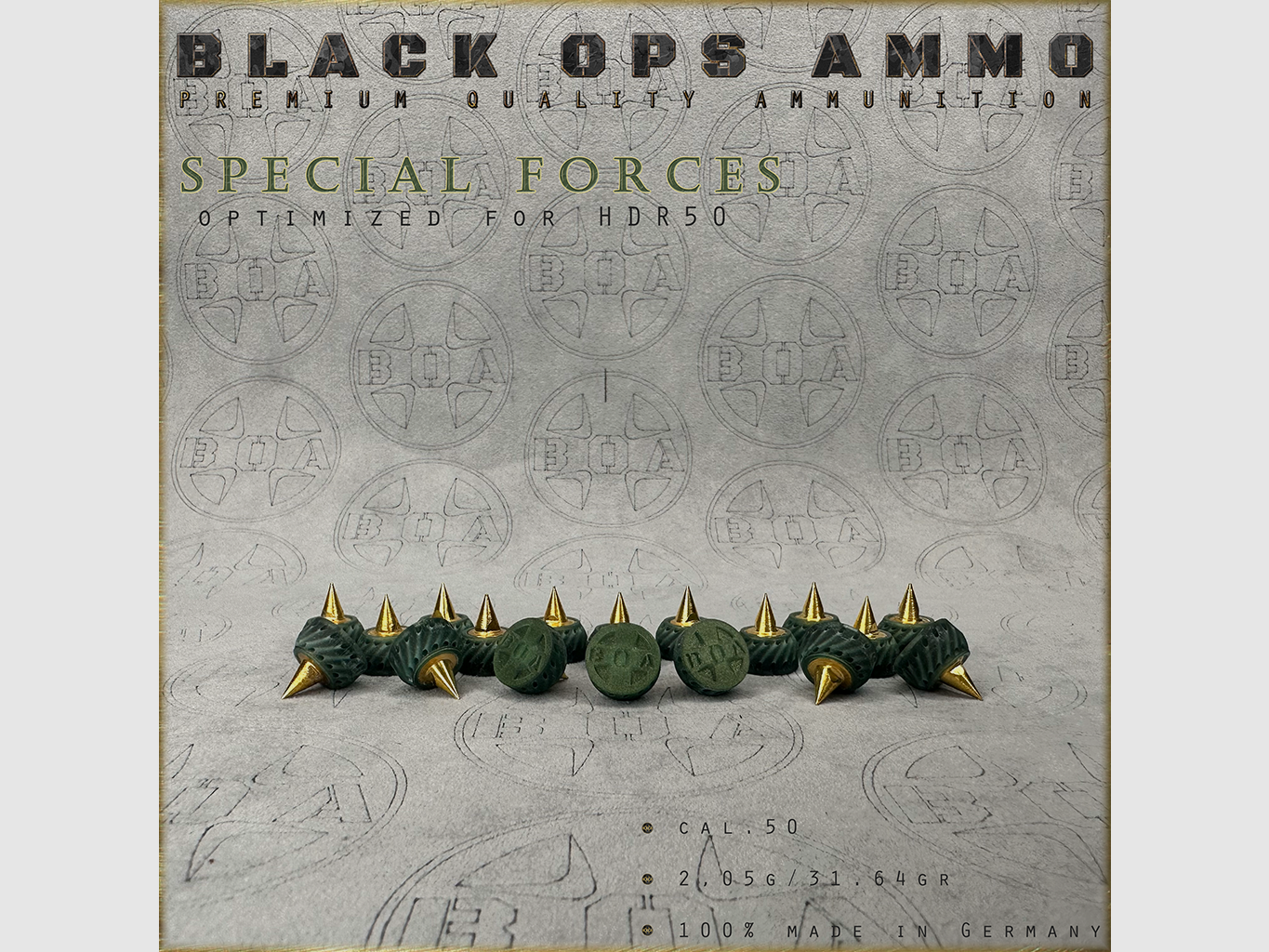 18x + 2 Spezialkräfte BLACK OPS MUNITION HDR 50 TR Kal.50 Munition T4E Umarex HDR50 TR50, Bild 2 von 4
