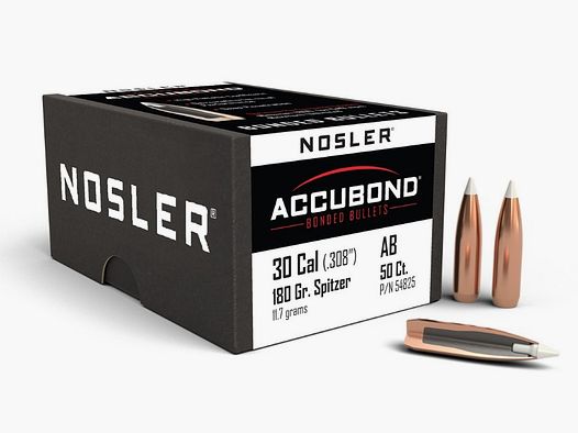 Nosler Jagd Kal. .308 AccuBond Geschosse/ 180 Grain #54825