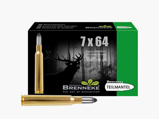 Brenneke 7×64 Basic partial coat 9.4g/145grs.