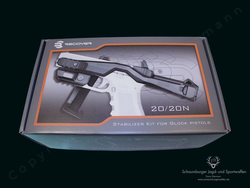 Recover 20/20N Stabilizer Komplettkit für GLOCK 17, inkl. Holster, Tan.