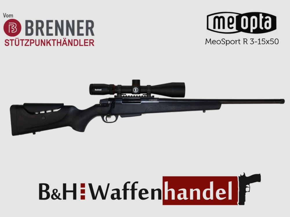 Brenner Komplettpaket:	 Brenner BR20 Polymer mit Meopta MeoSport 3-15x50 (Parallaxe Verstellung)