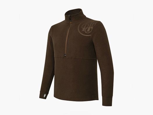 PILE – BERETTA – HP LOGO HALF ZIP Brown Bark
