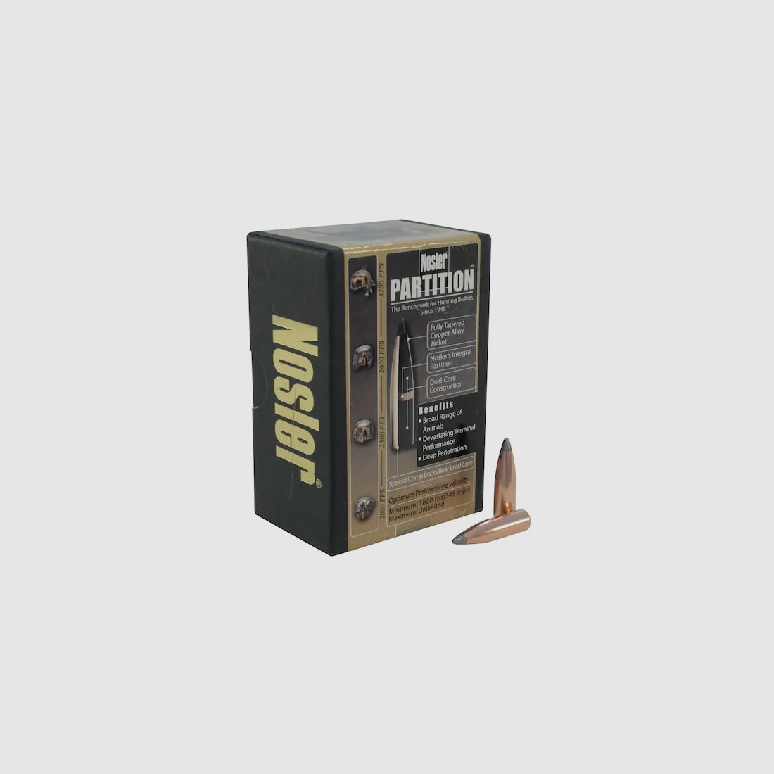 Nosler Geschoss Partition 7mm/.284 140GR Spitzer 50 Stück