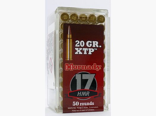 Hornady .17 HMR XTP Hohlspitz 1,3/20 gr. Büchsenpatronen Bleifrei