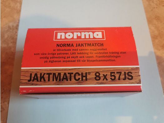 Patronen 8x57 JS Volmantel Norma Jaktmatch