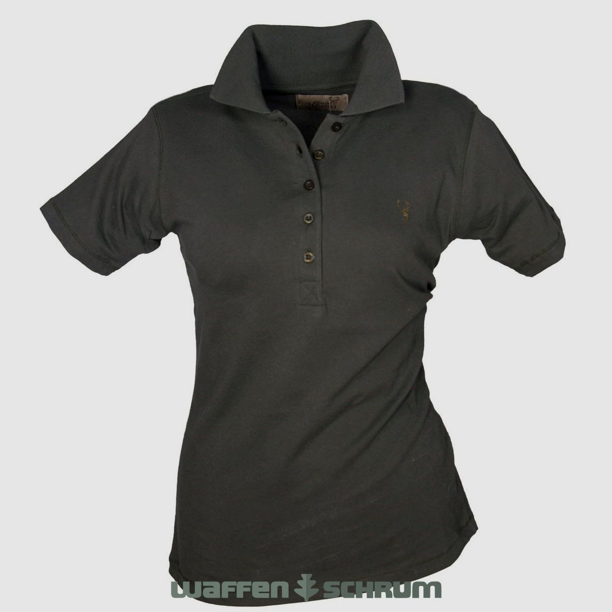 Hubertus Pique Shirt Women dark olive