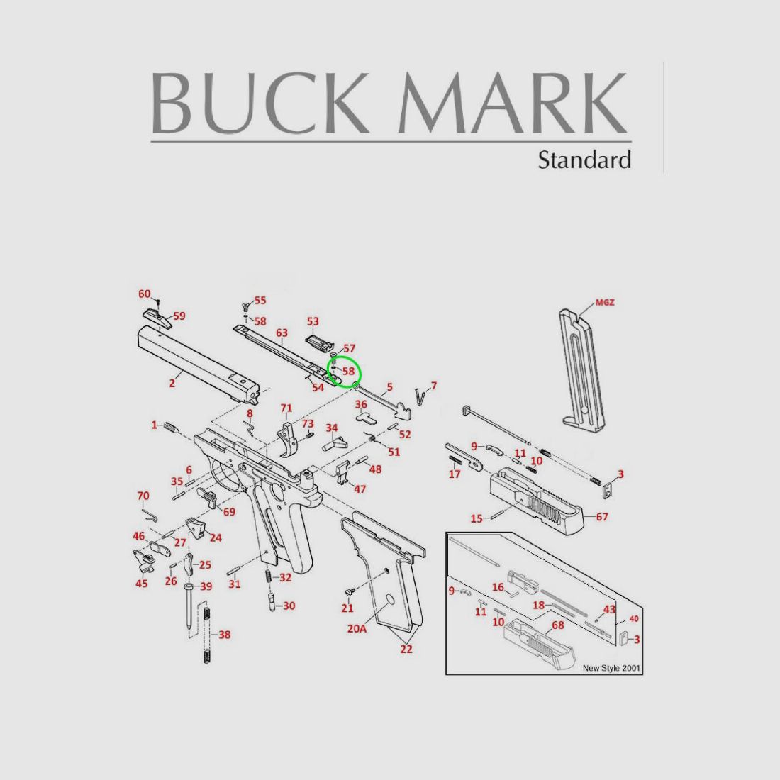 Browning Buck Mark Sight Base Screw Washer #58