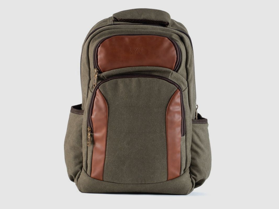 ZAINO IN CANVAS E ECO-PELLE 20L, immagine 2 di 5