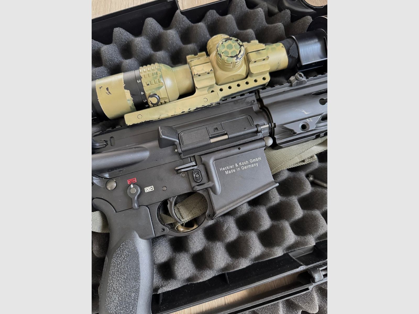 HK MR 223 - 11 inches including B& T Rotex silencer & FALKE LPVO 1-8 x 24 / Precision Hunting adapter - Night vision attachment device