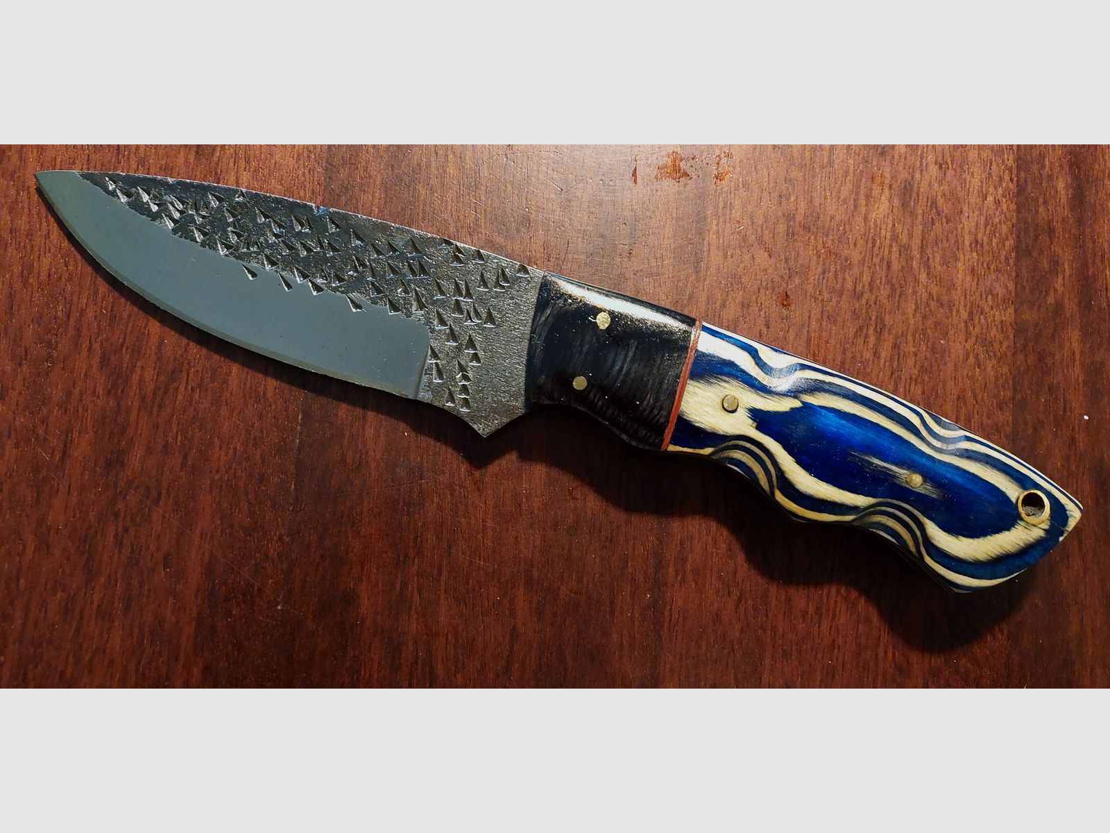 Beautiful hunting knife carbon steel - 24cm - with leather sheath New!