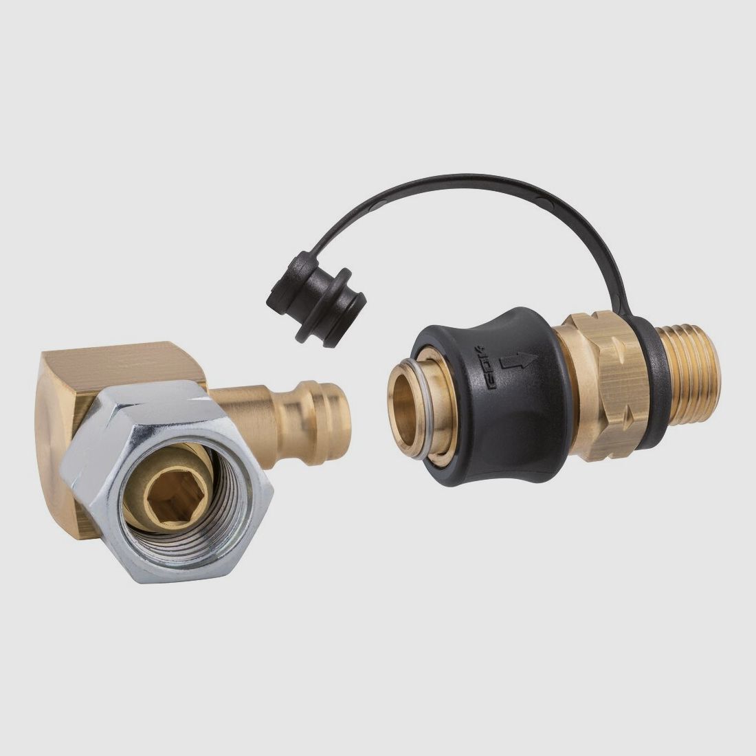 Steckkupplung Set Typ SKU-QR, G 1/4 LH-KN x SKU und STN x G1/4LH-ÜM 90°, Bild 1 von 6